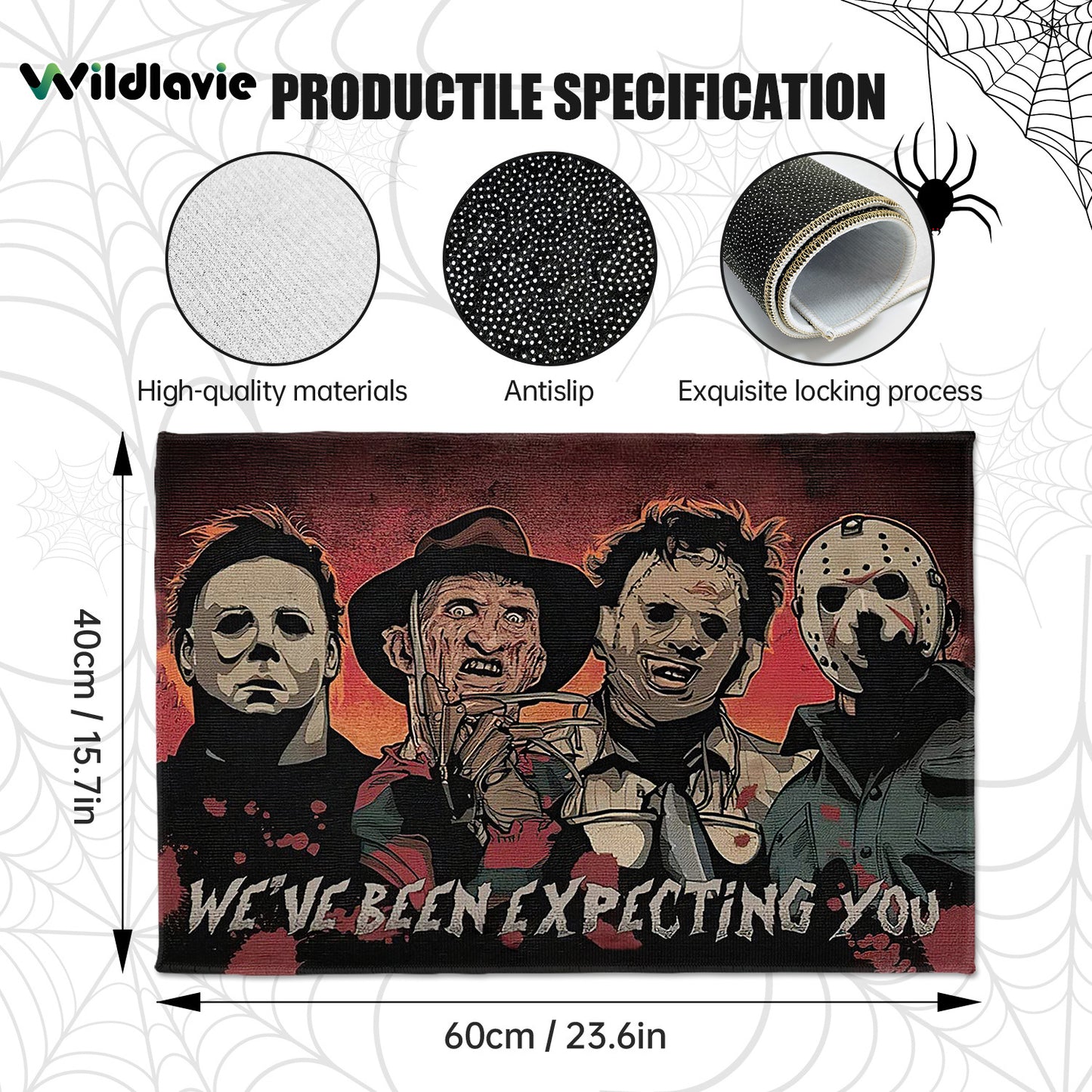 We've Been Waiting for You: Horror Icons Doormat.