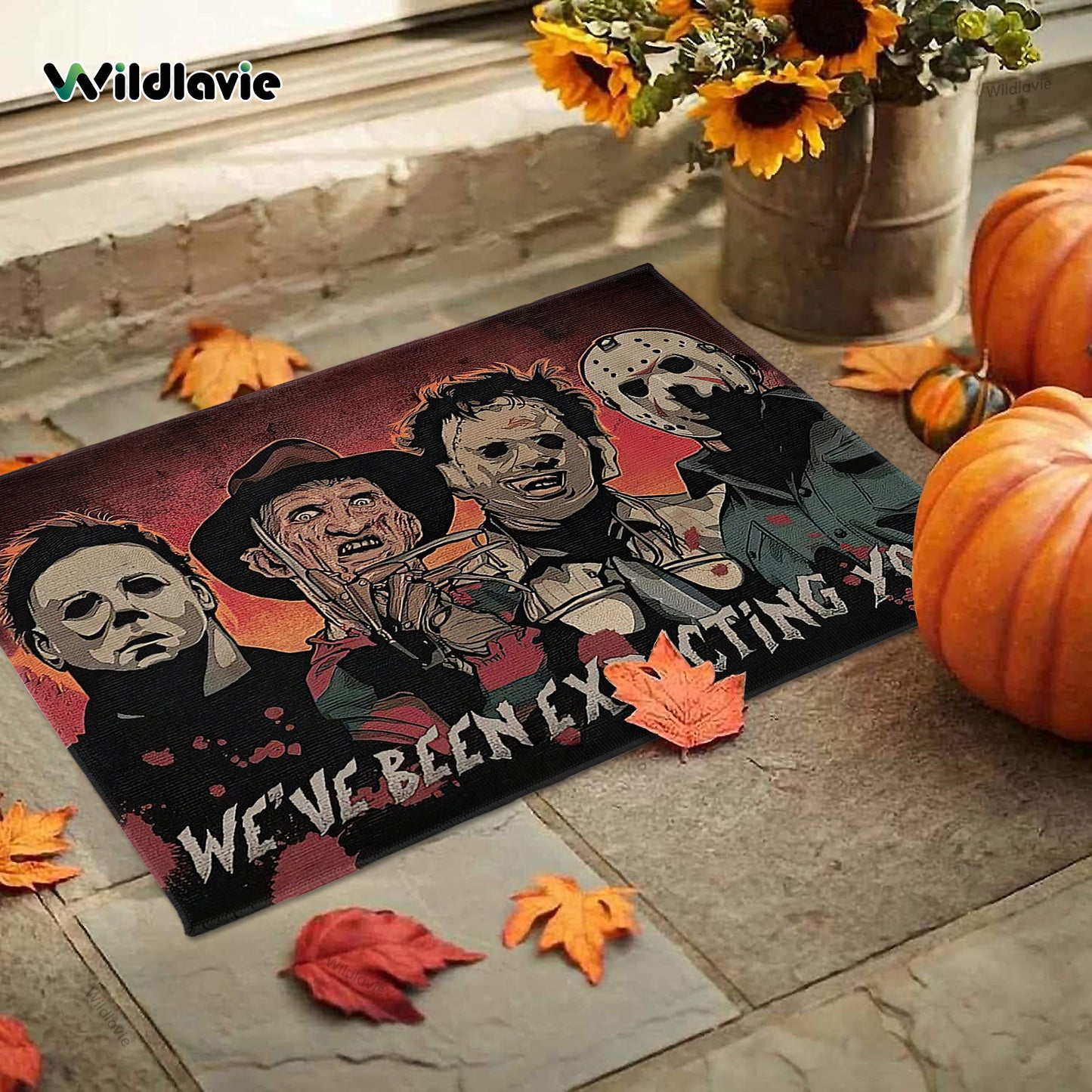 We've Been Waiting for You: Horror Icons Doormat.