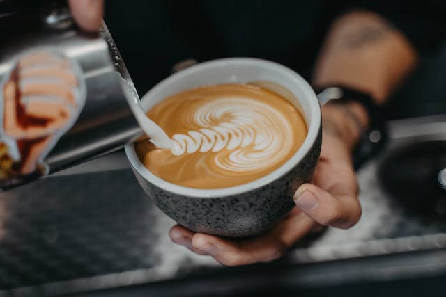 Specialty coffee being poured after brewing