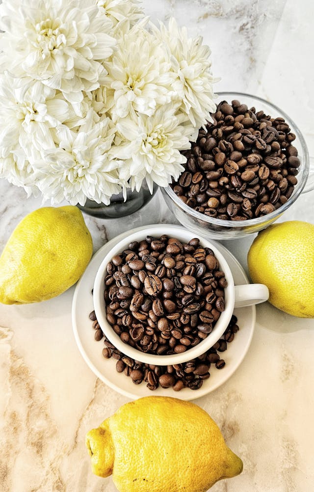 Spring Coffee Beans In cups