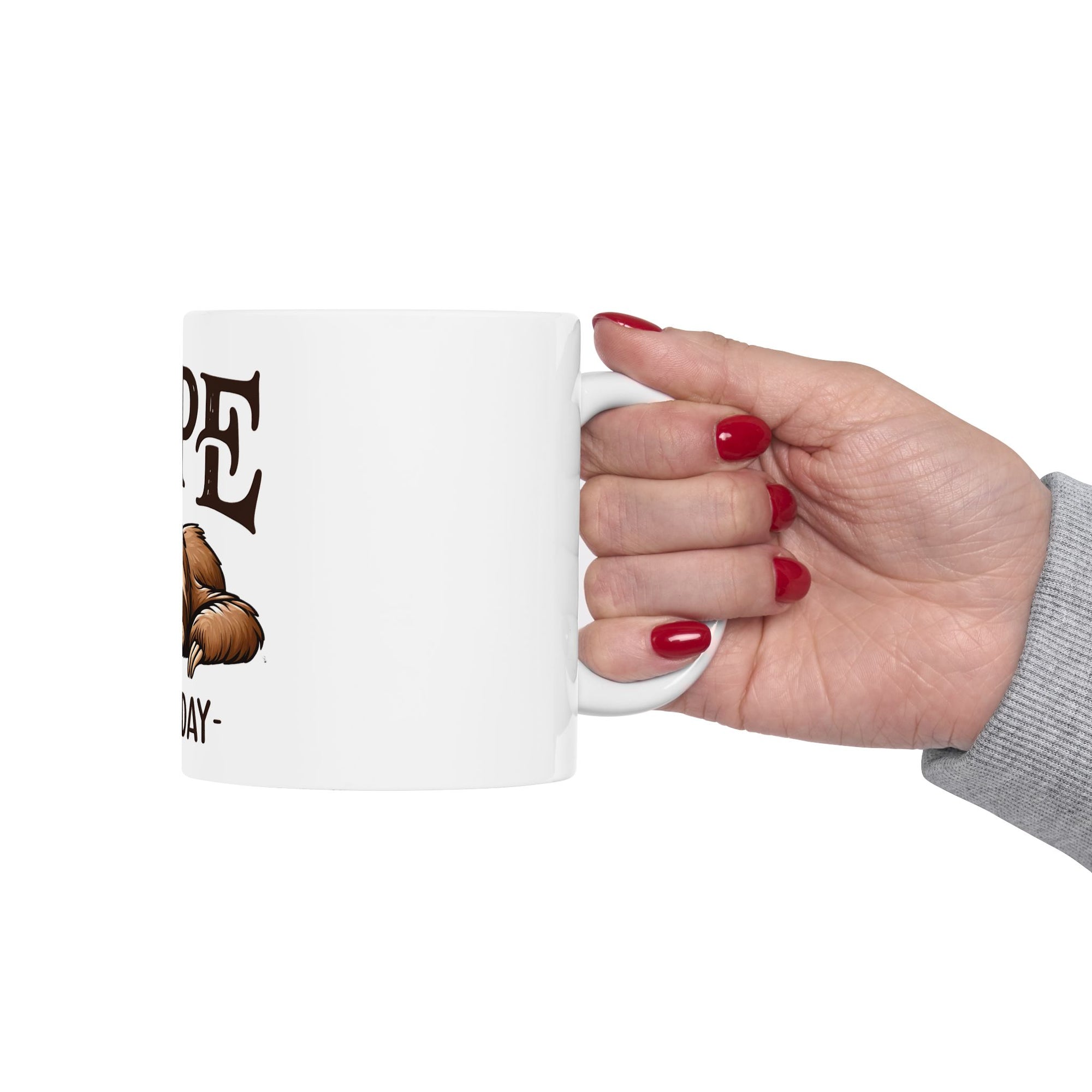 Mug - Eerie Coffee Sloth Nope Not Today Mug, 11oz/15oz