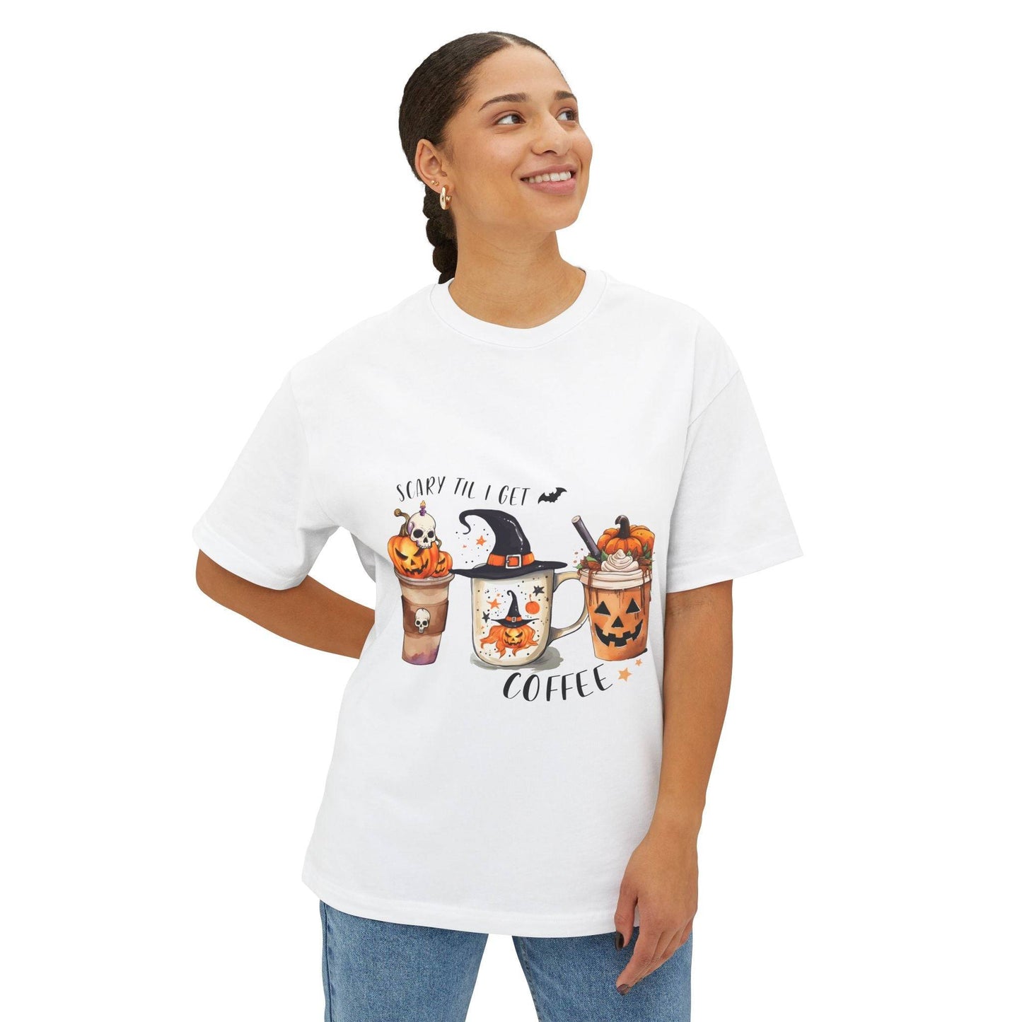 Women's Hallow Coffee Boxy Tee