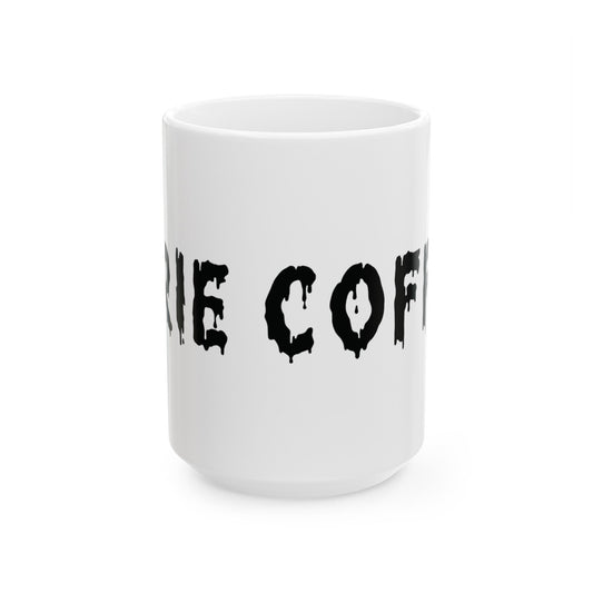 White Ceramic Mug, (11oz, 15oz) - Eerie Coffee Company