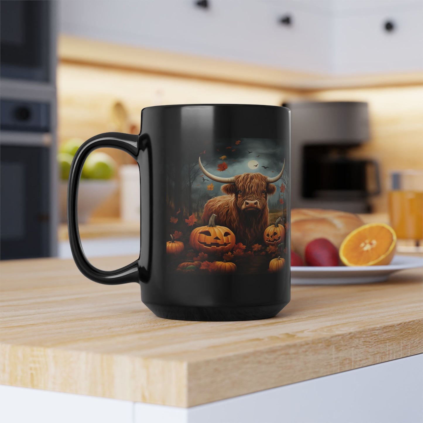 Mug - Eerie Coffee Halloween Pumpkin Patch Bull Mug