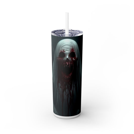 Demon Skinny Tumbler with Straw