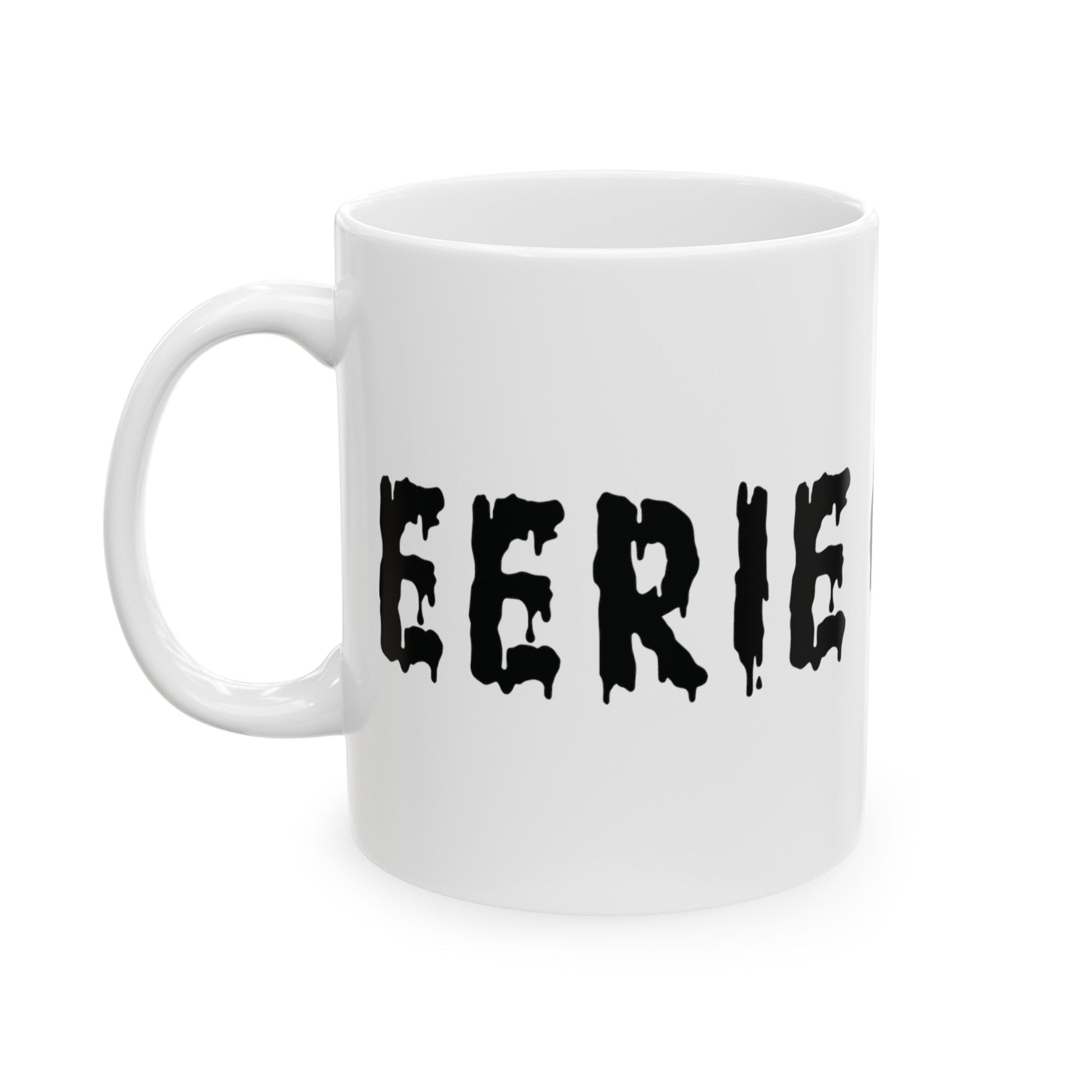 White Ceramic Mug, (11oz, 15oz) - Eerie Coffee Company