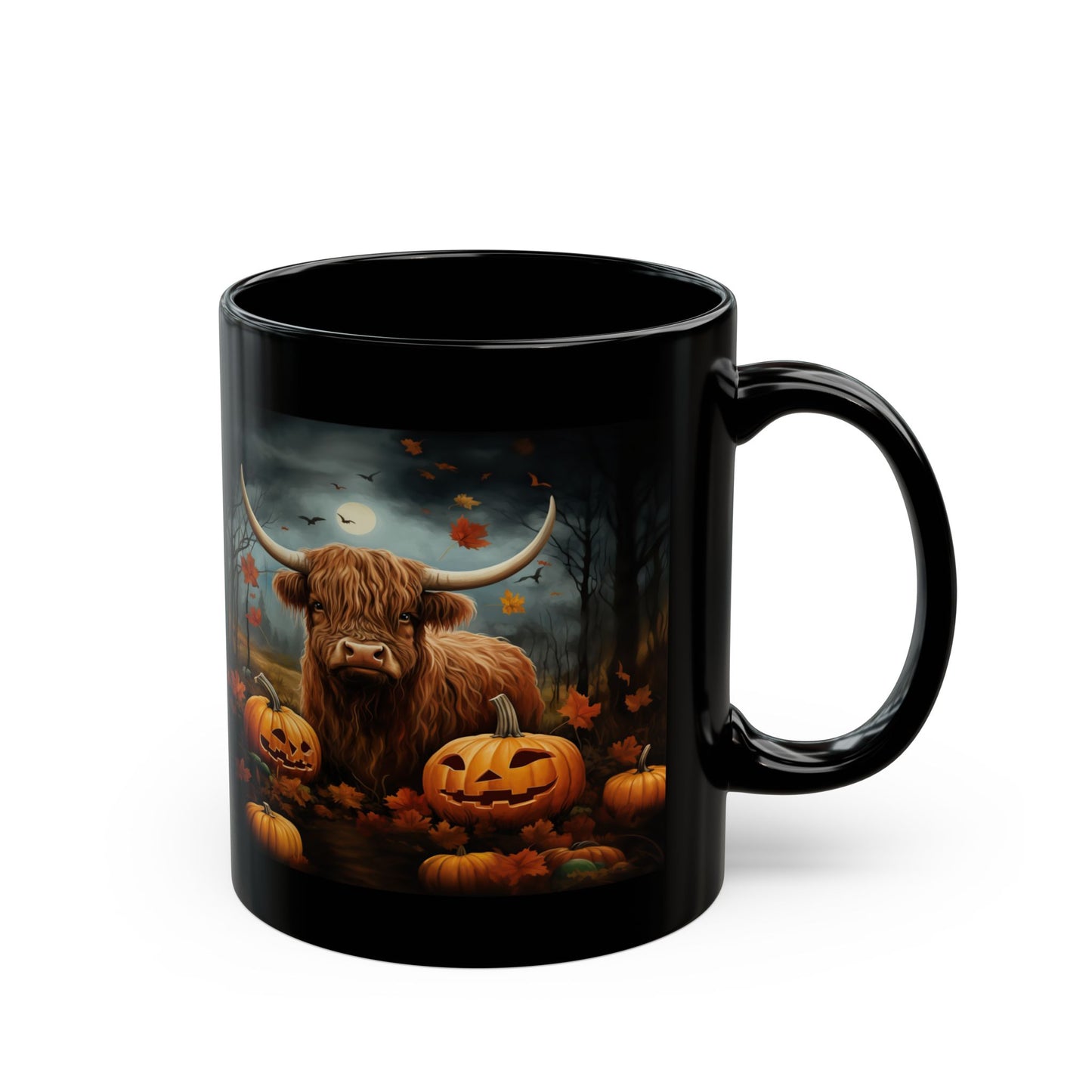 Mug - Eerie Coffee Halloween Pumpkin Patch Bull Mug