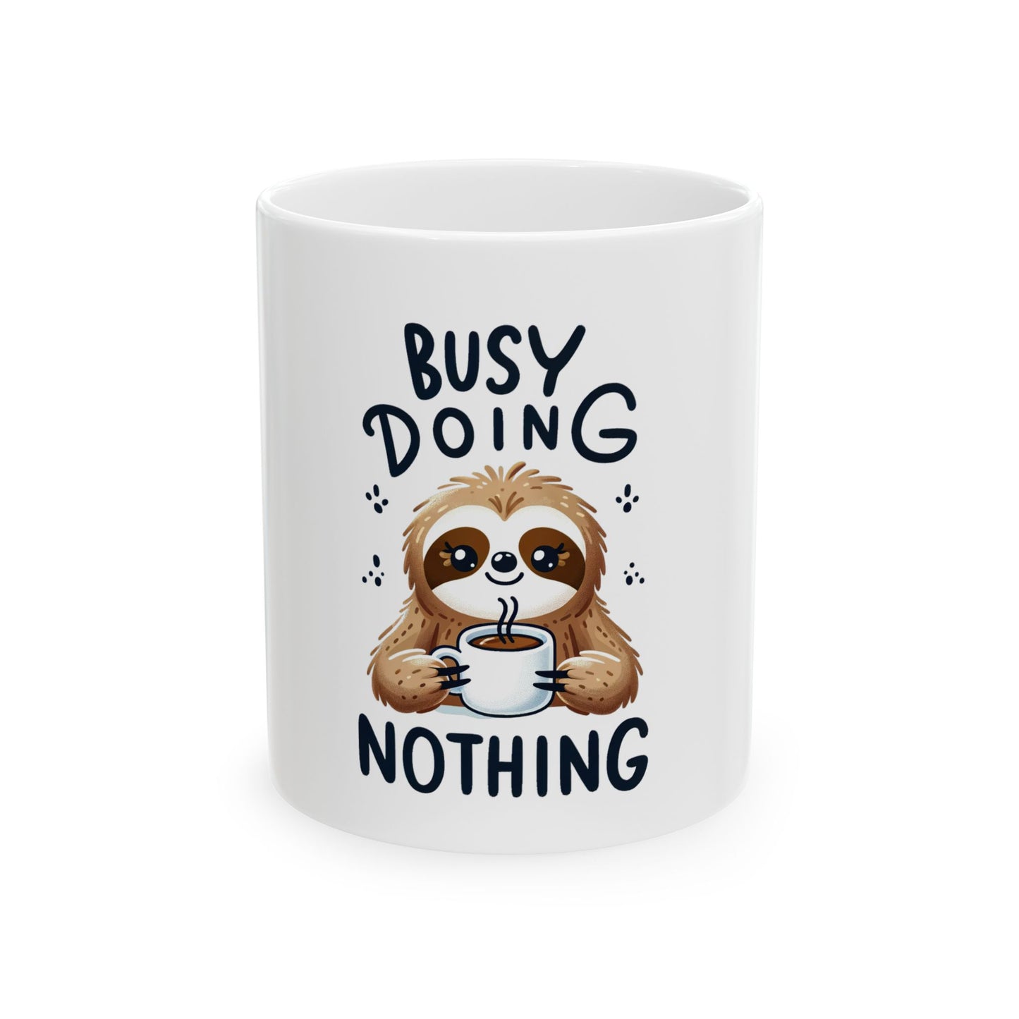 Ceramic Mug - Eerie Coffee Sloth Busy Doing Nothing