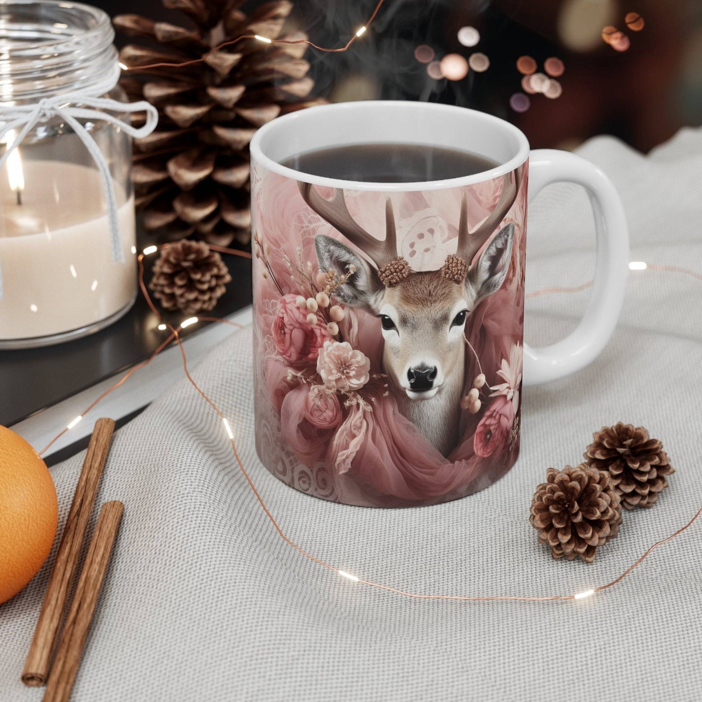 Rose Deer Mug