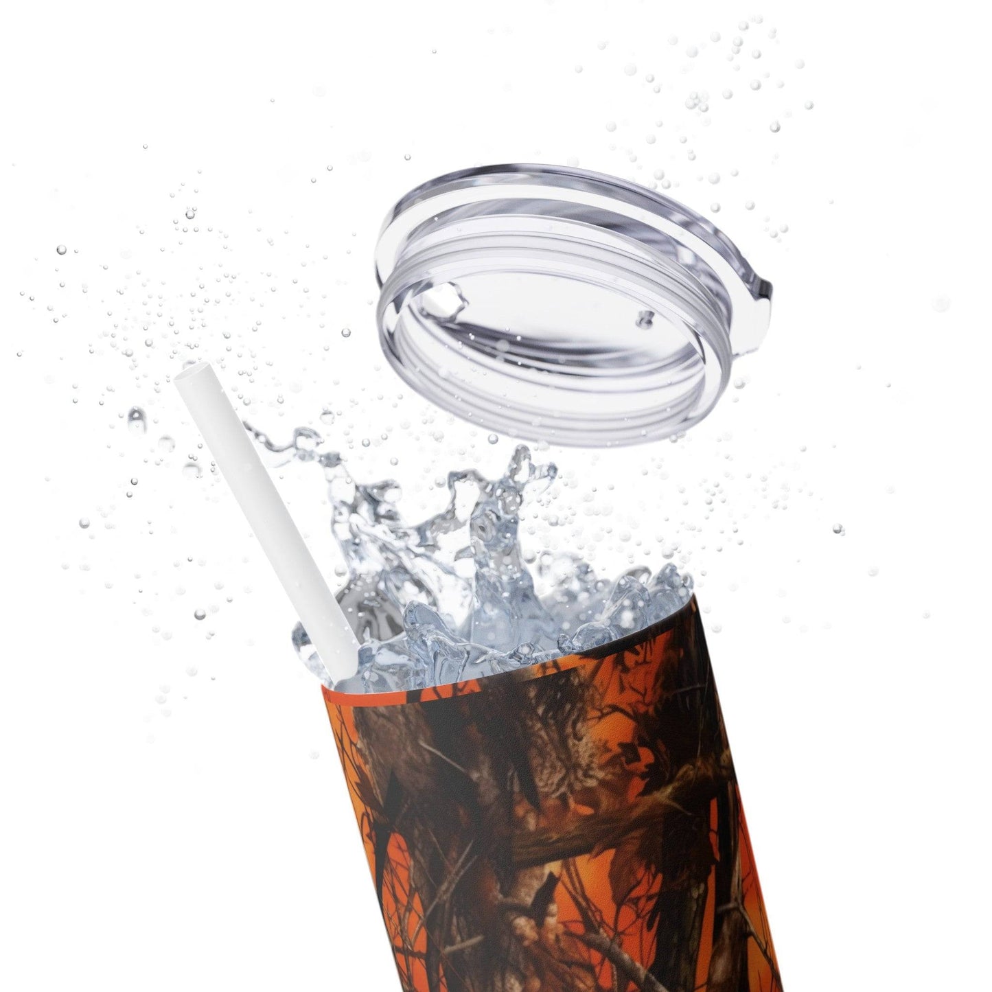 Skinny Tumbler with Straw, 20oz - Eerie Coffee Company