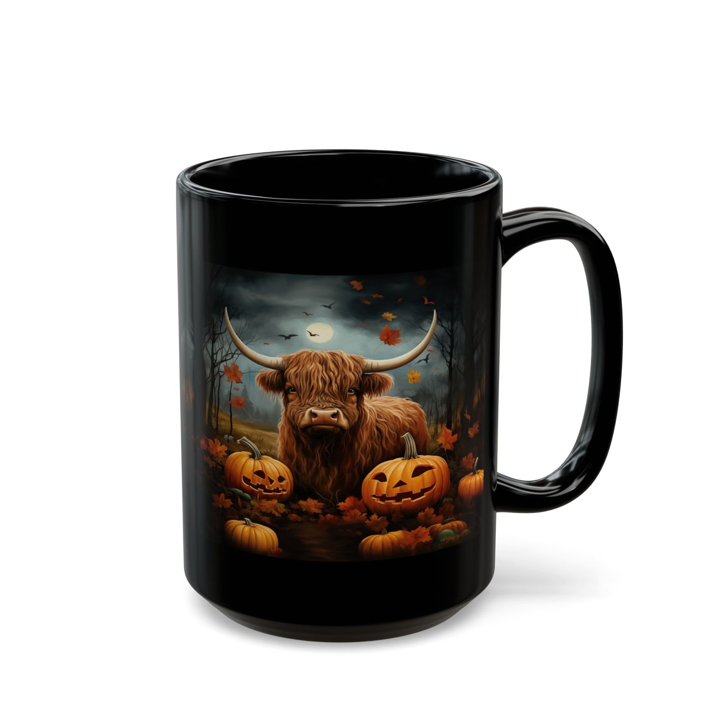 Mug - Eerie Coffee Halloween Pumpkin Patch Bull Mug