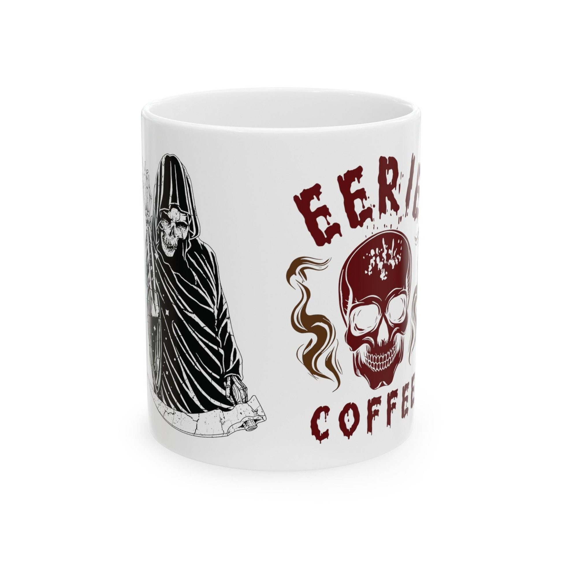 Eerie coffee White Ceramic Mug, (11oz, 15oz) - Eerie Coffee Company