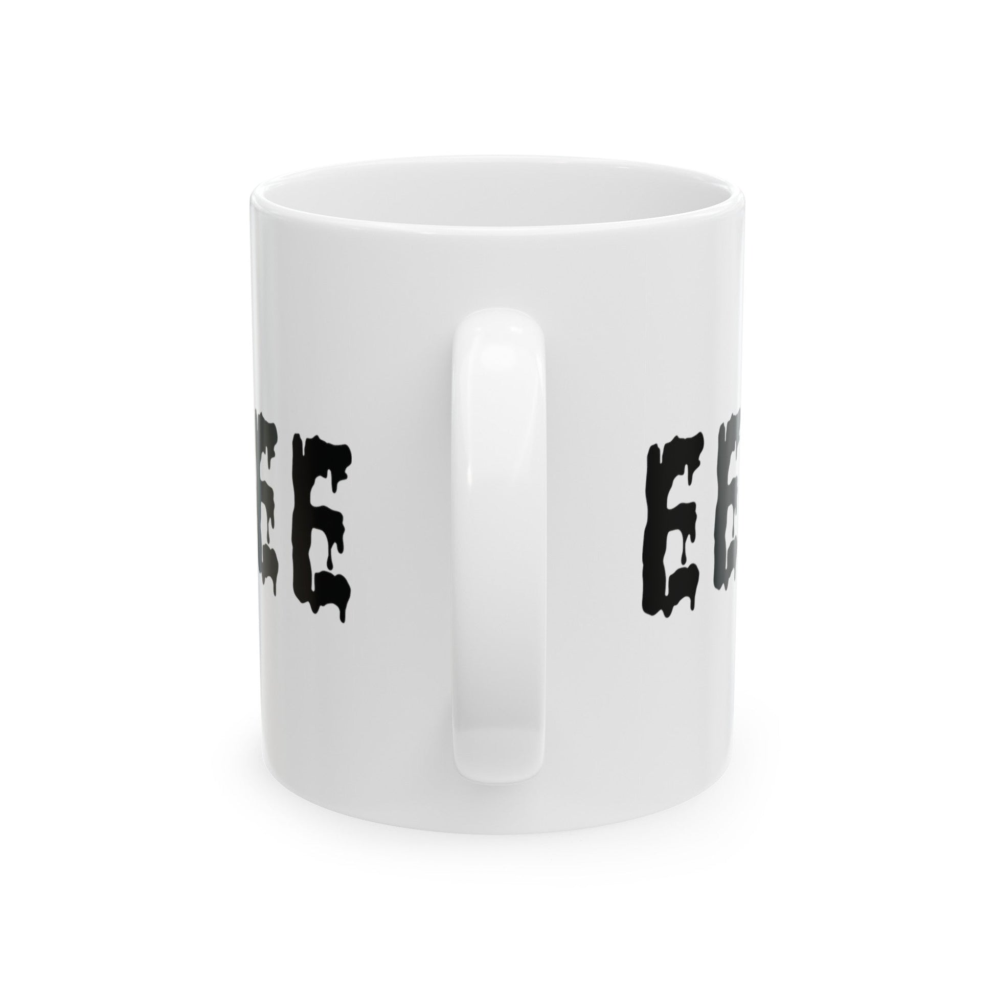 White Ceramic Mug, (11oz, 15oz) - Eerie Coffee Company