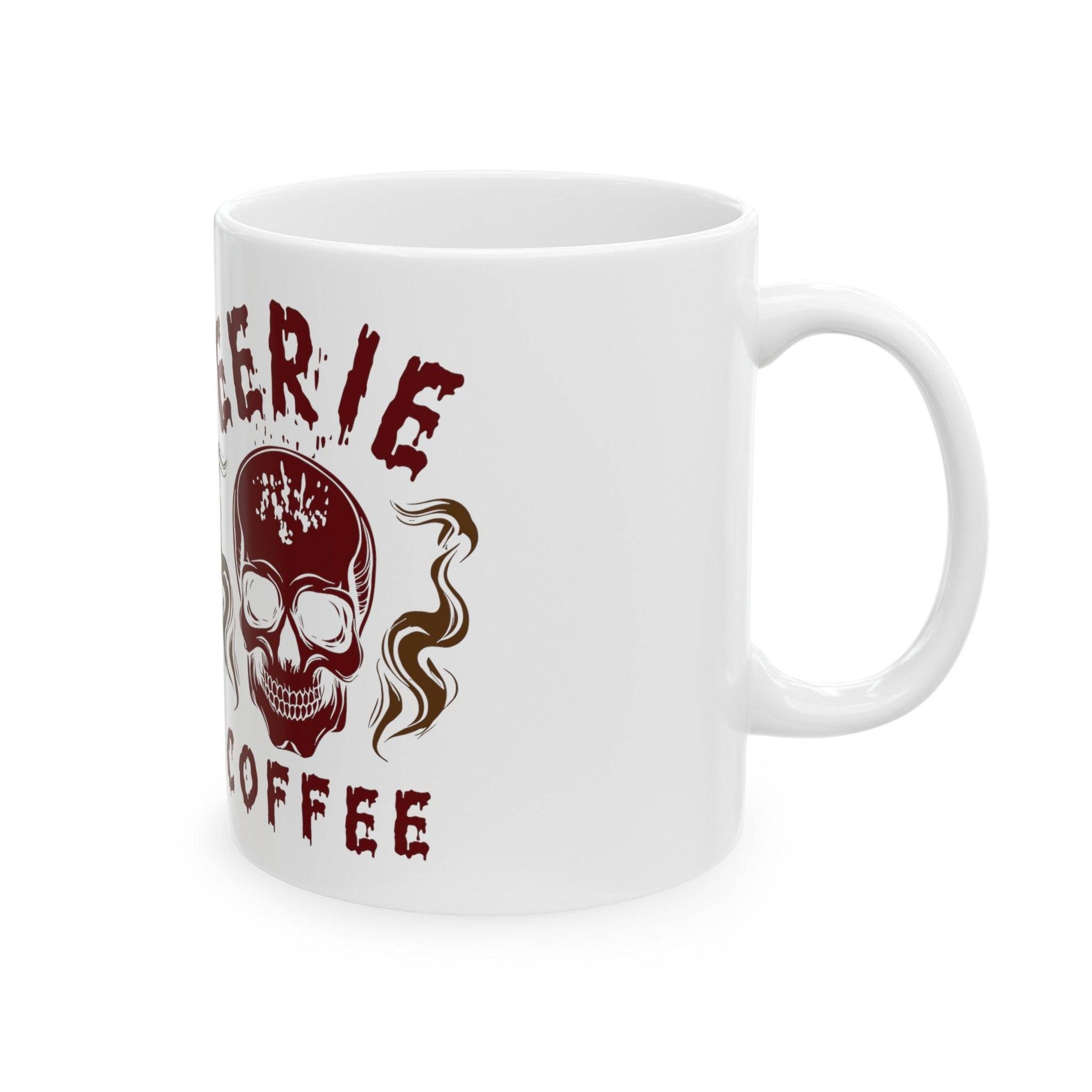 Eerie coffee White Ceramic Mug, (11oz, 15oz) - Eerie Coffee Company