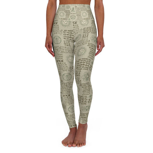 Alchemy Print-High Waisted Yoga Leggings (AOP) - Eerie Coffee Company