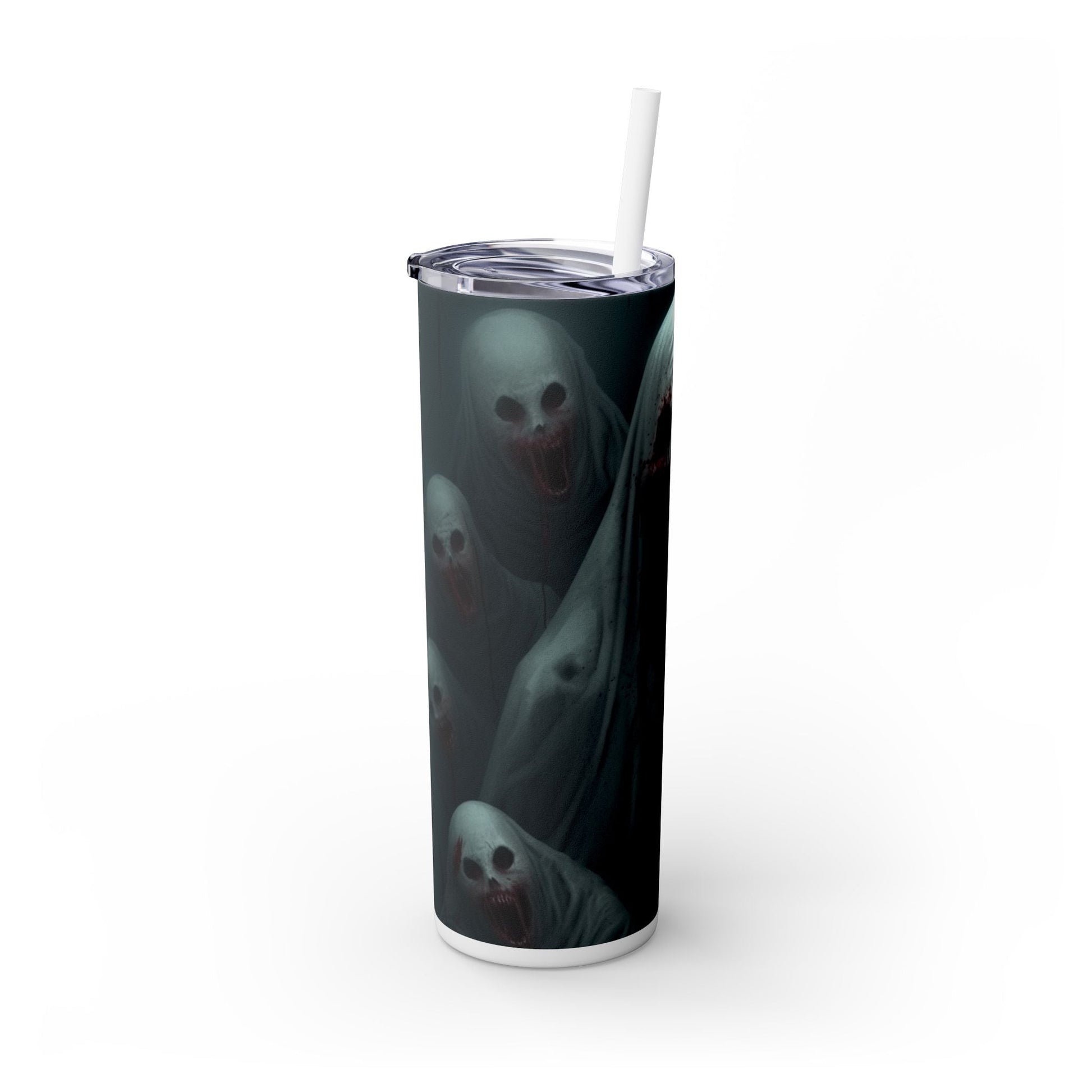 Demon Skinny Tumbler with Straw