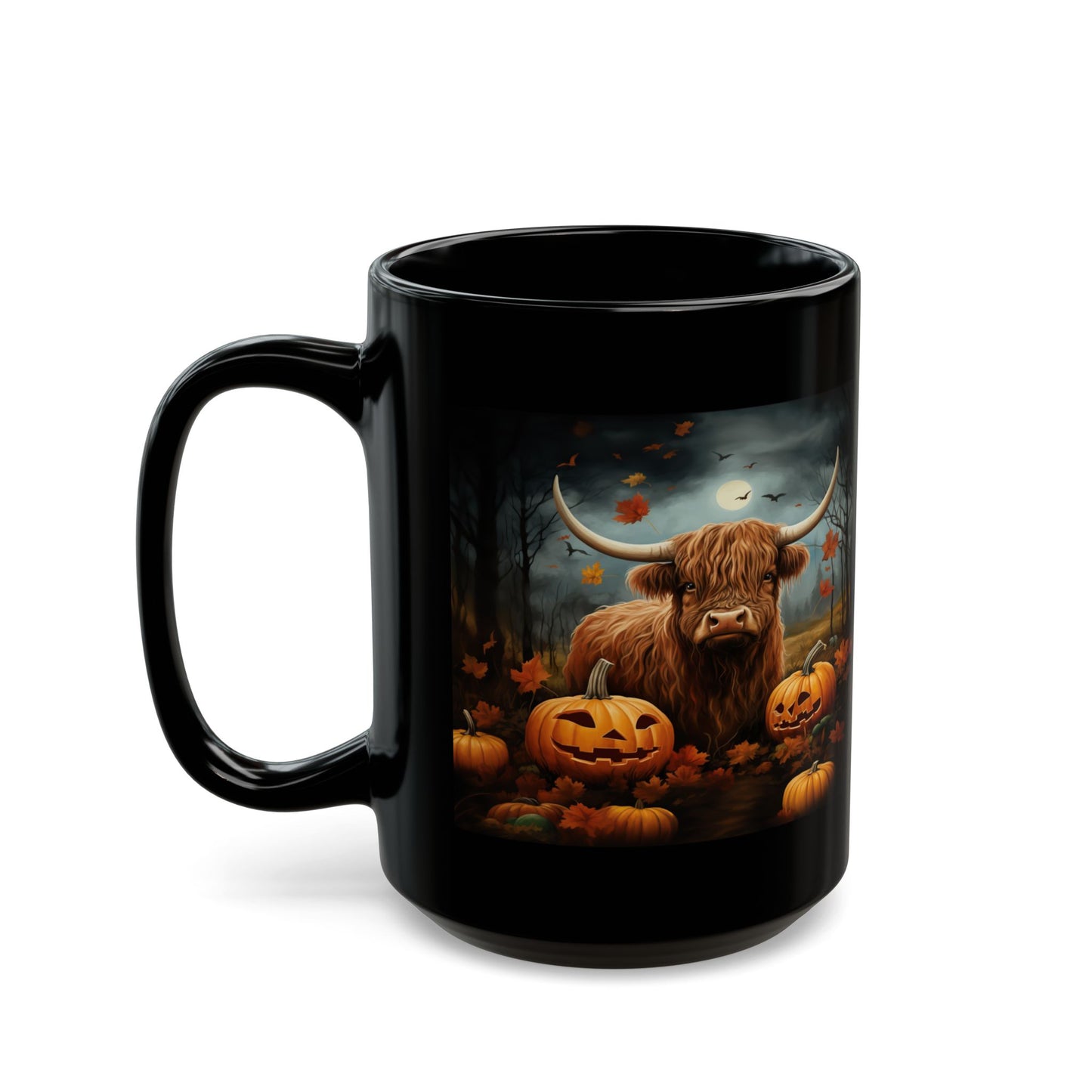 Mug - Eerie Coffee Halloween Pumpkin Patch Bull Mug