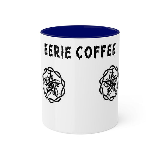 White Dual Color Mugs, 11oz - Eerie Coffee Company