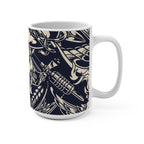 Vintage Tattoo Art Mug - 15oz, Artistic Coffee Cup