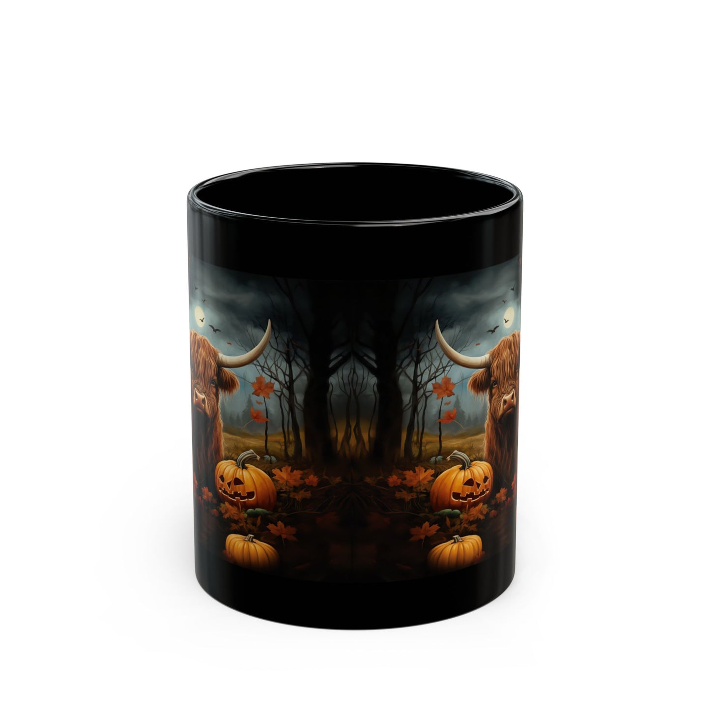 Mug - Eerie Coffee Halloween Pumpkin Patch Bull Mug