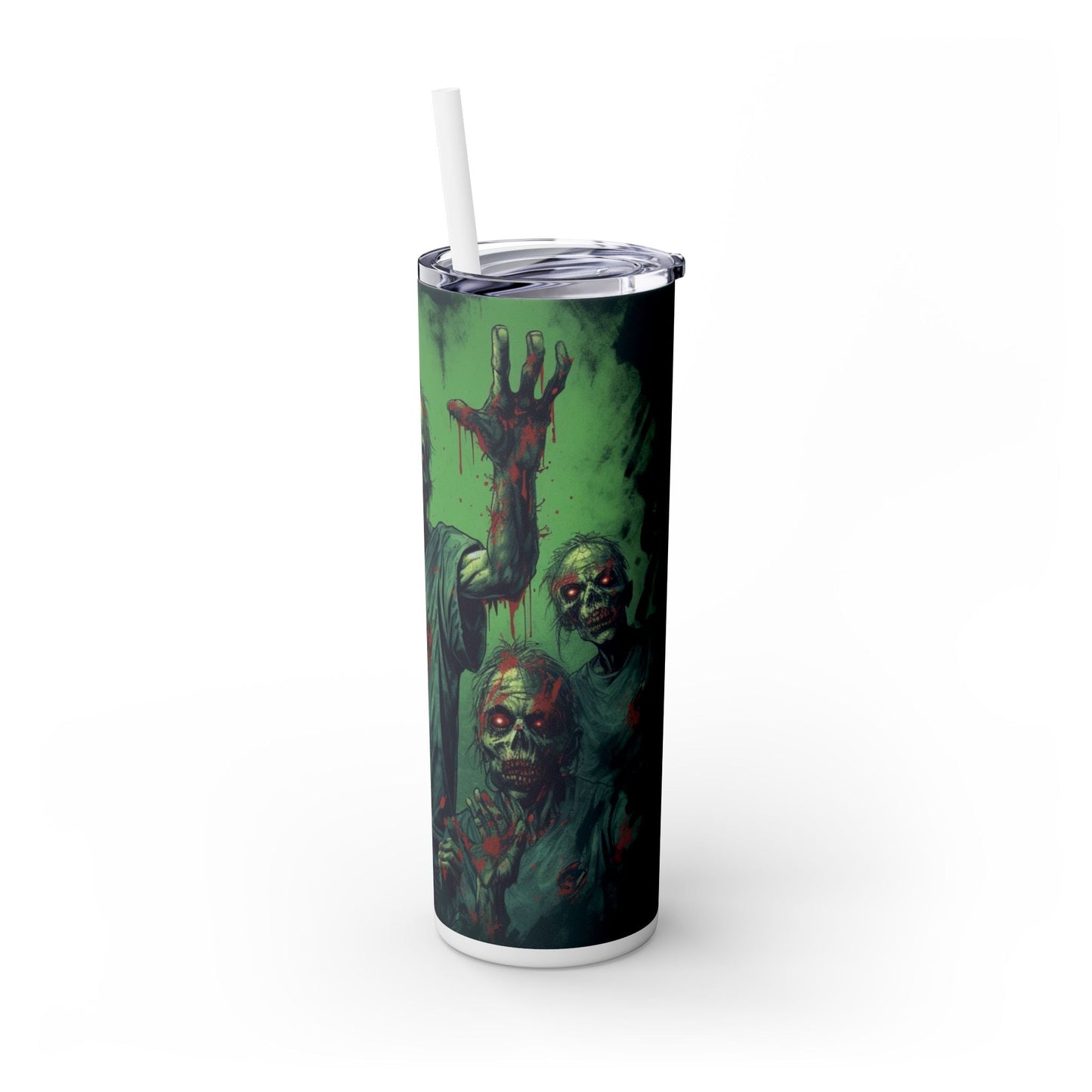 Green Zombie Skinny Tumbler