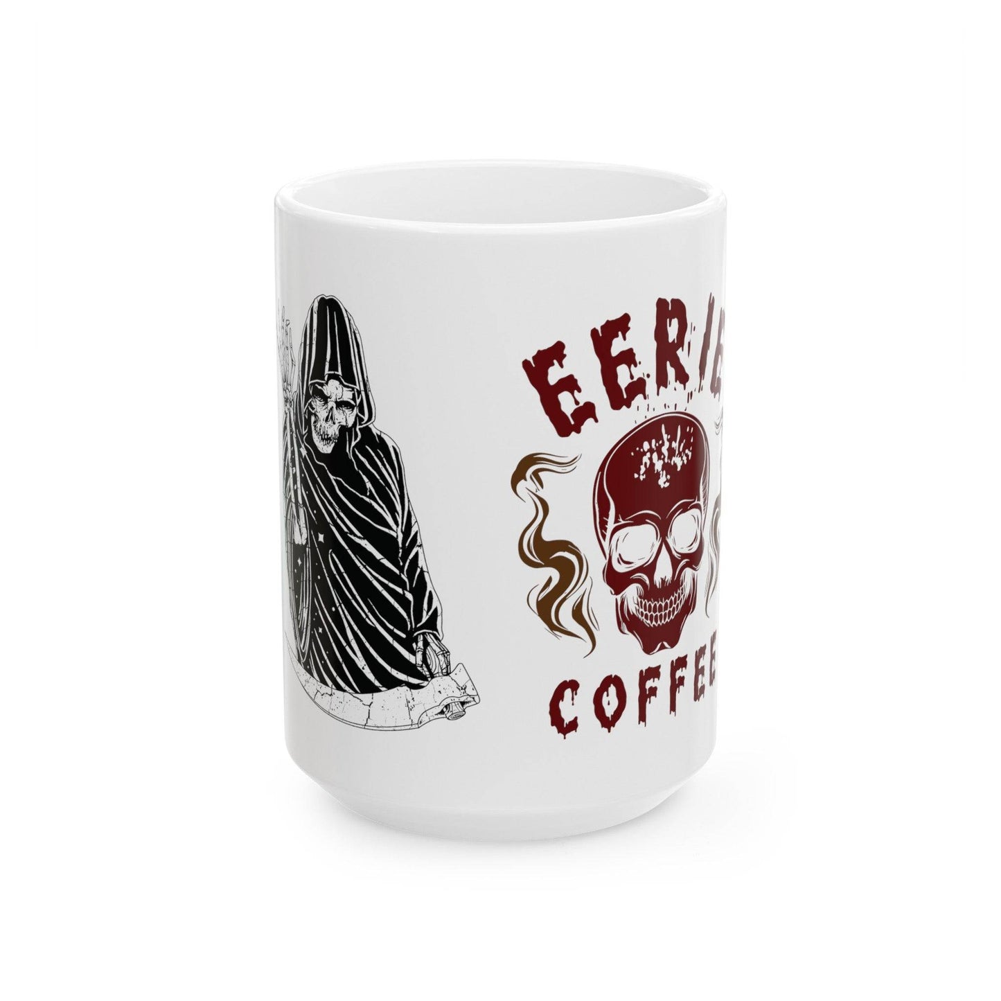 Eerie coffee White Ceramic Mug, (11oz, 15oz) - Eerie Coffee Company