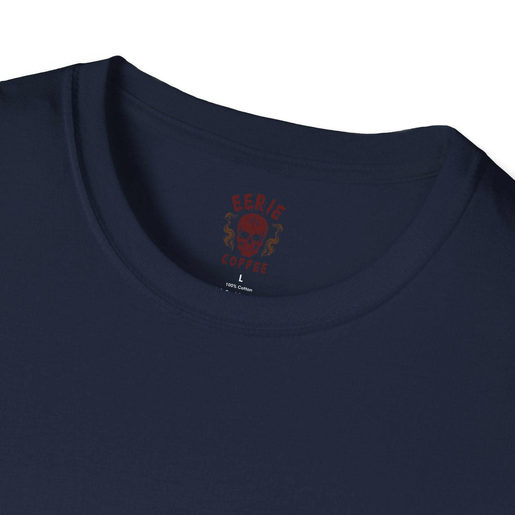  t-shirt with the phrase no talkie until after coffee