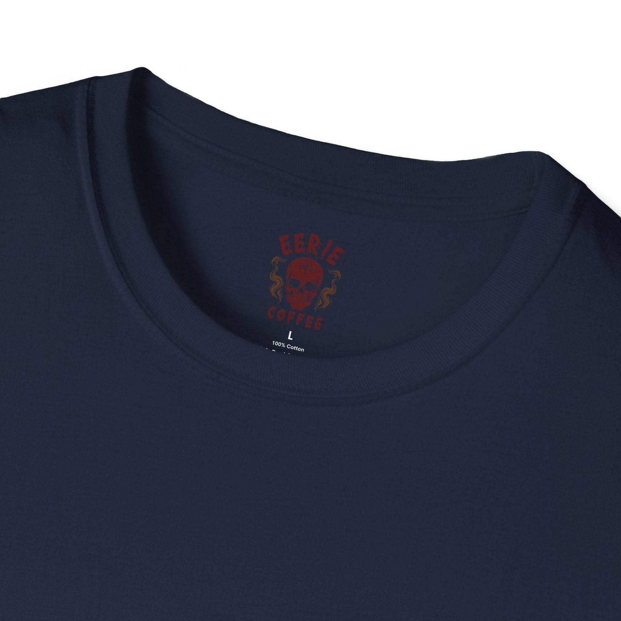 t-shirt with the phrase no talkie until after coffee