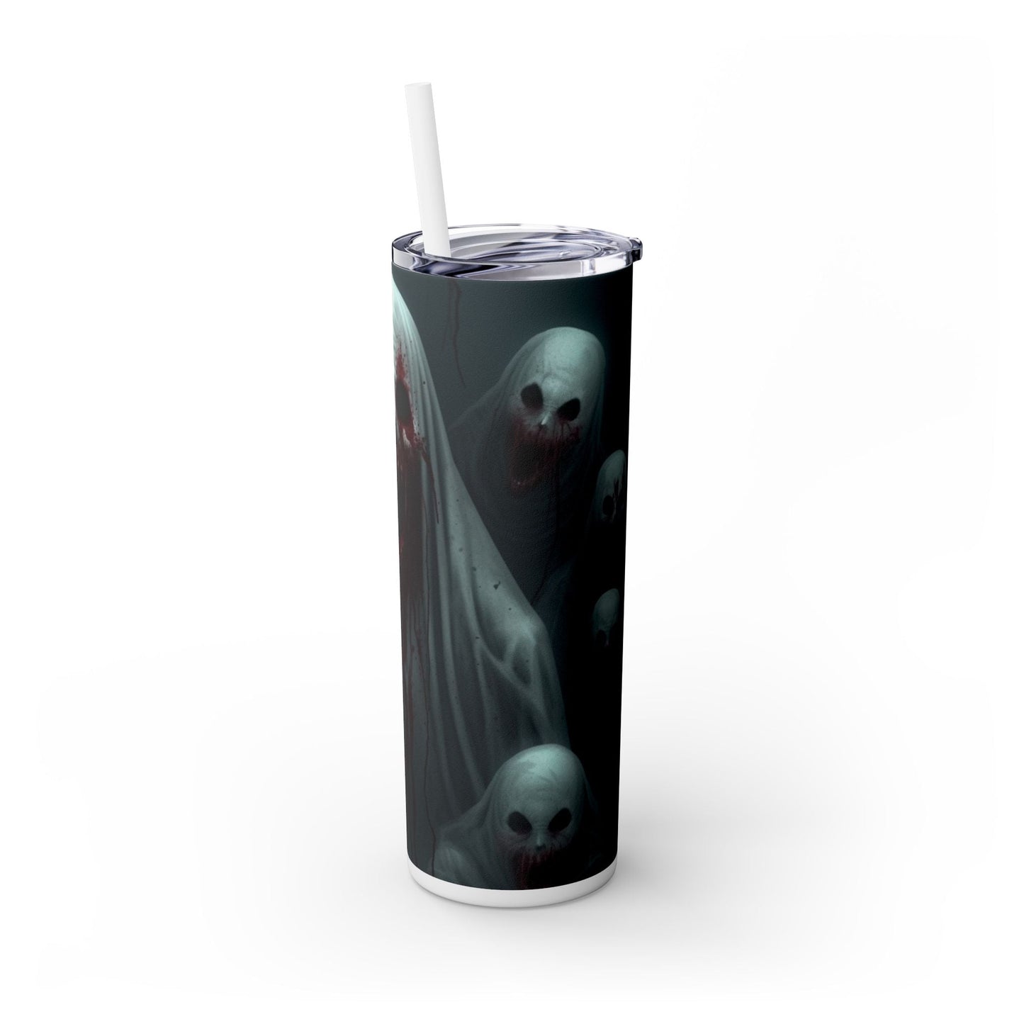 Demon Skinny Tumbler with Straw