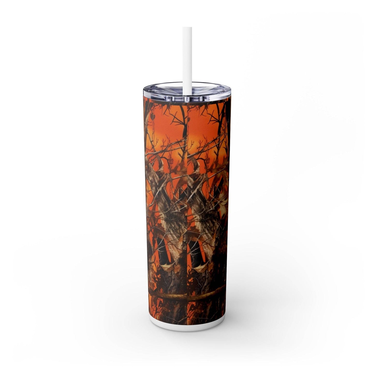 Skinny Tumbler with Straw, 20oz - Eerie Coffee Company