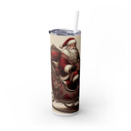 Santa Claus Christmas Skinny Tumbler.