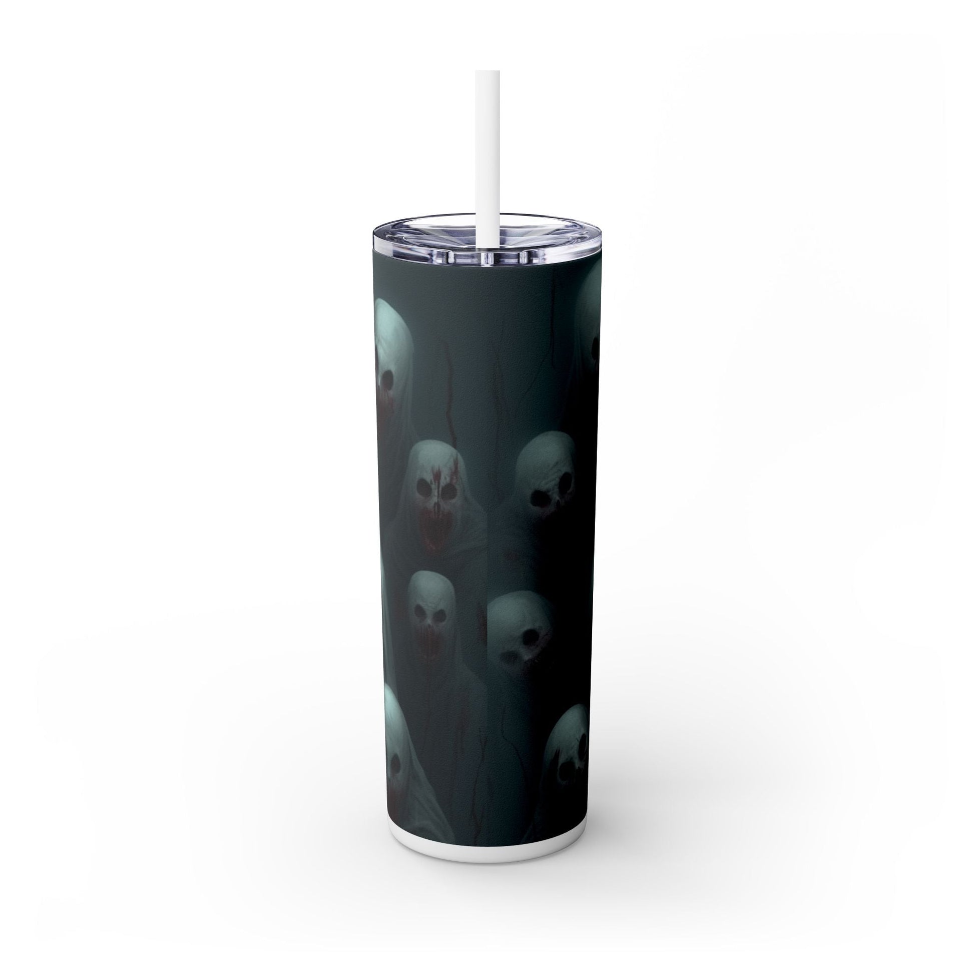 Demon Skinny Tumbler with Straw