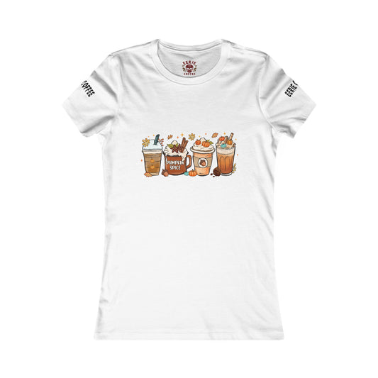 Graphic Tee - Eerie Coffee Pumpkin Spice and Latte Women's Favorite Tee