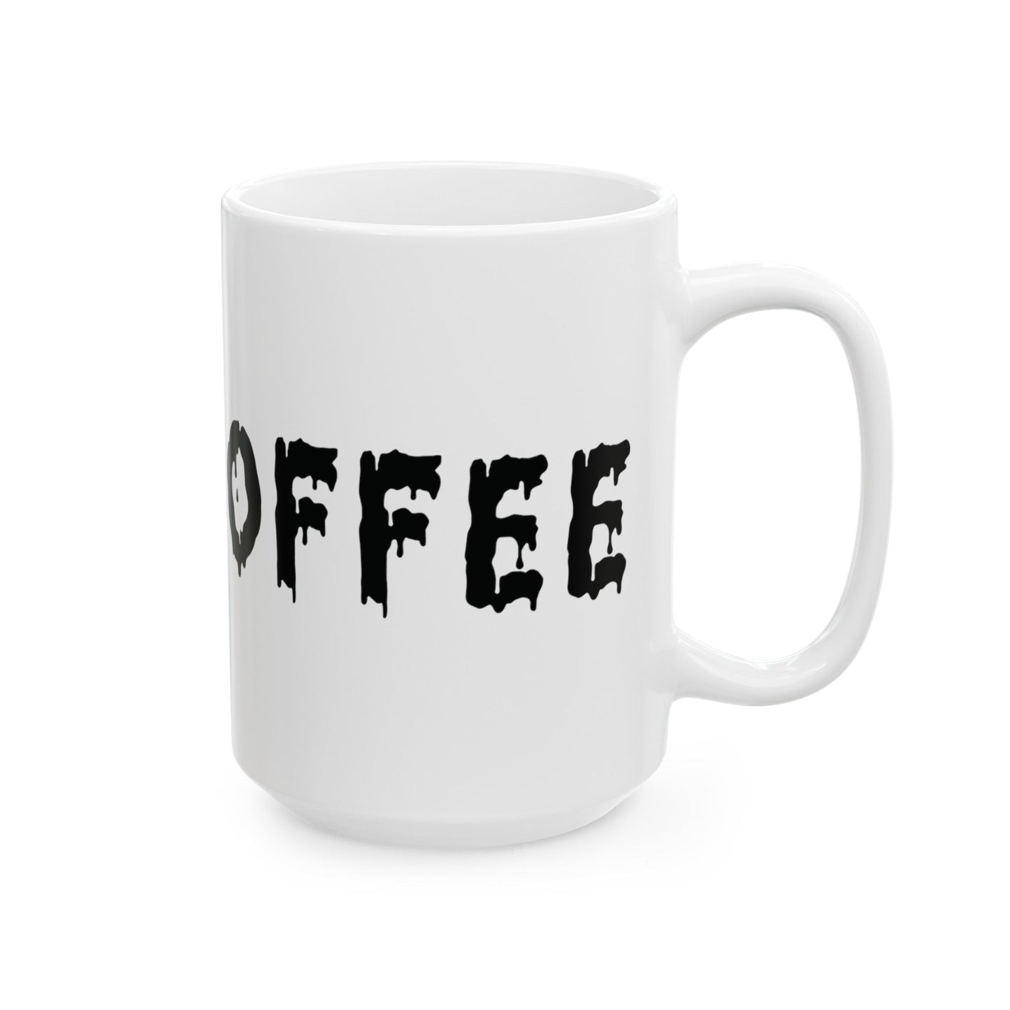 White Ceramic Mug, (11oz, 15oz) - Eerie Coffee Company