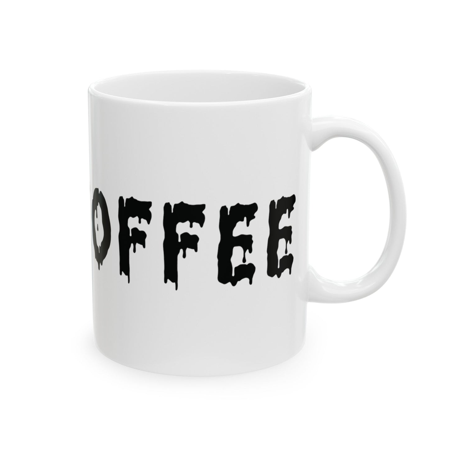 White Ceramic Mug, (11oz, 15oz) - Eerie Coffee Company