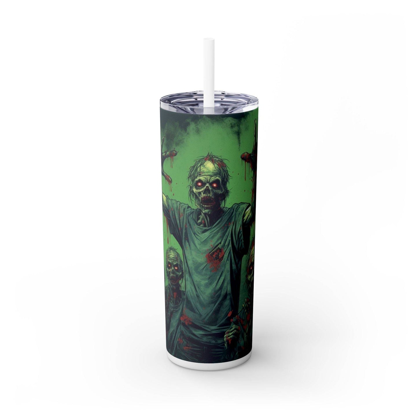 Green Zombie Skinny Tumbler