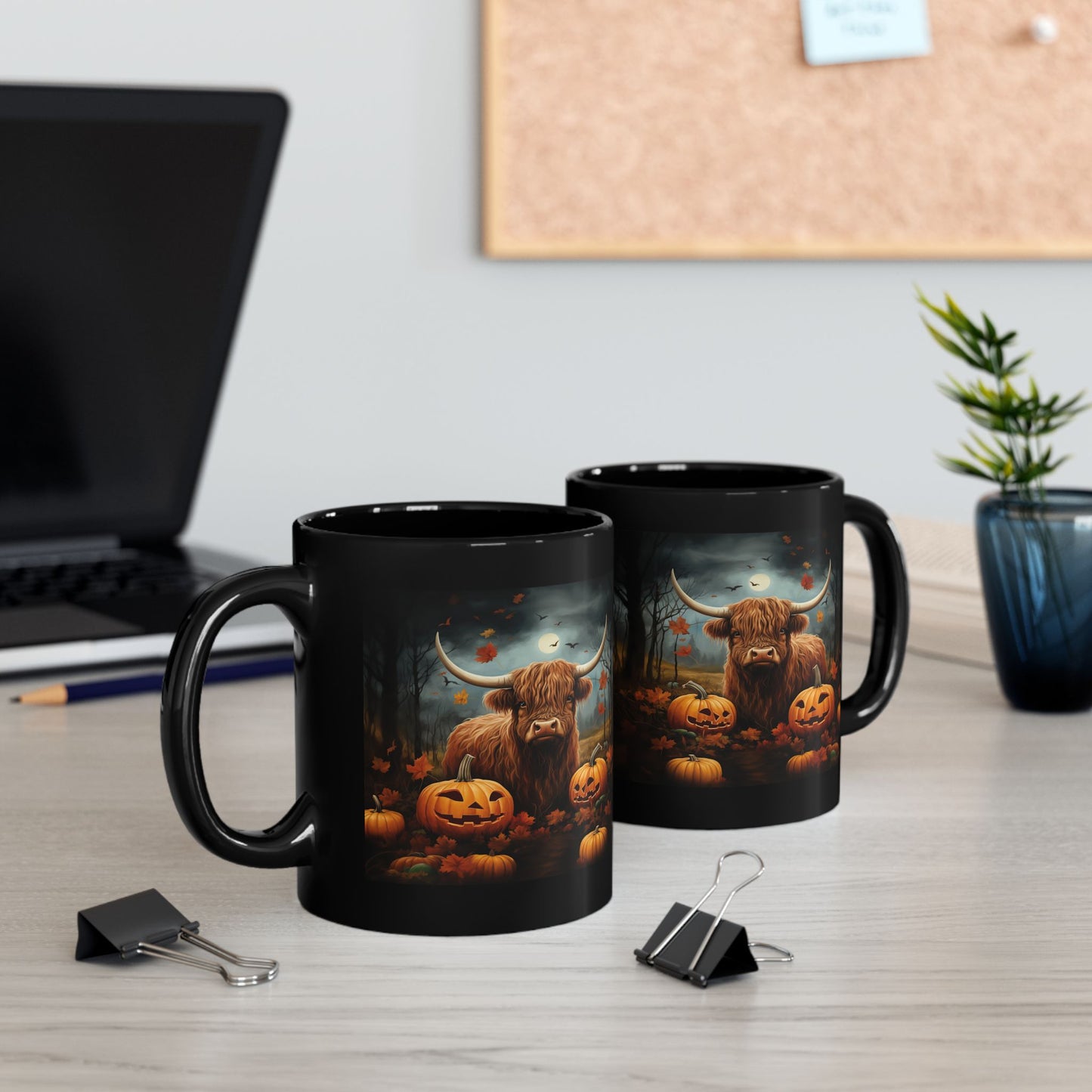 Mug - Eerie Coffee Halloween Pumpkin Patch Bull Mug