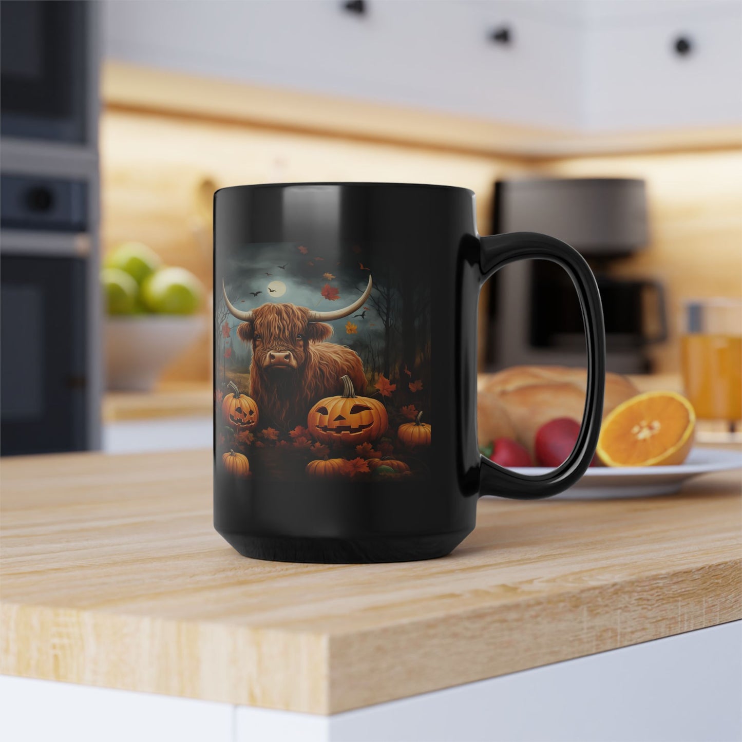 Mug - Eerie Coffee Halloween Pumpkin Patch Bull Mug