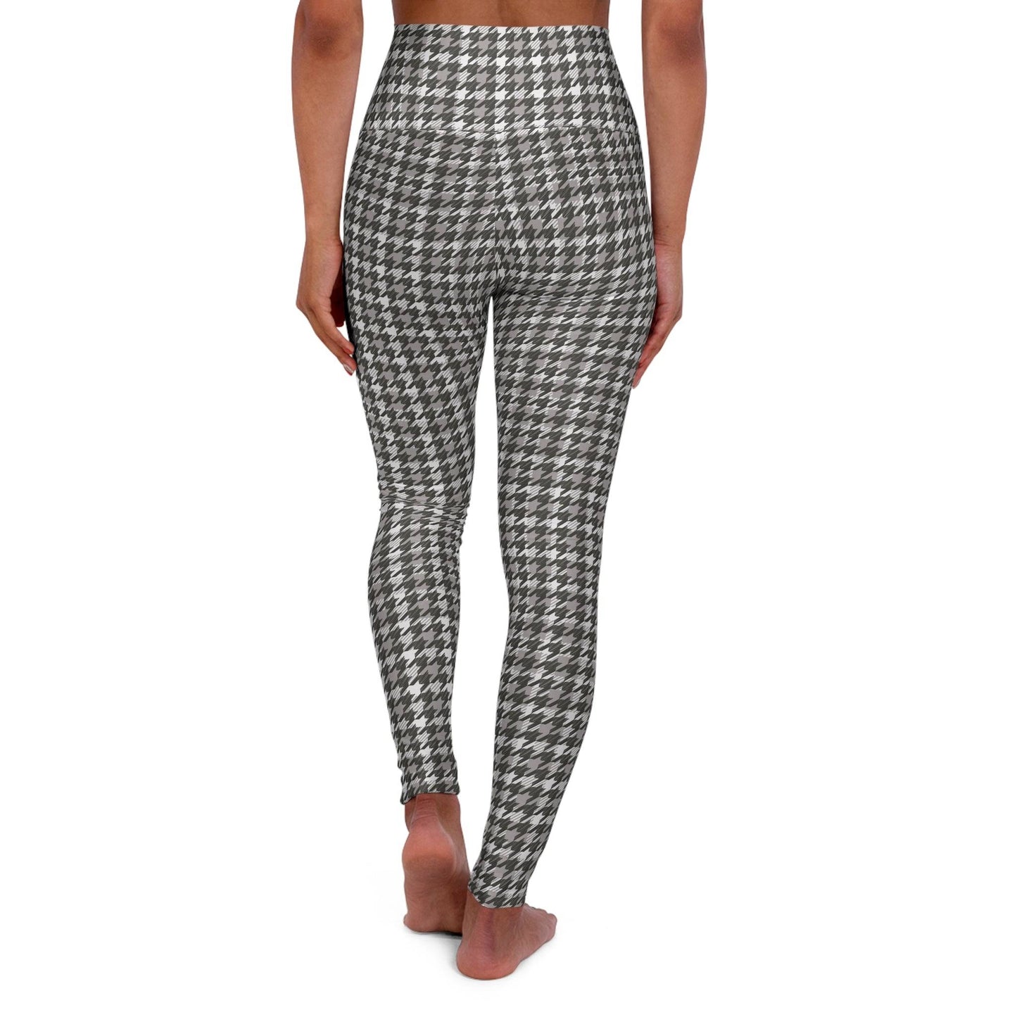 Houndstooth Pattern High Waisted Women's Leggings