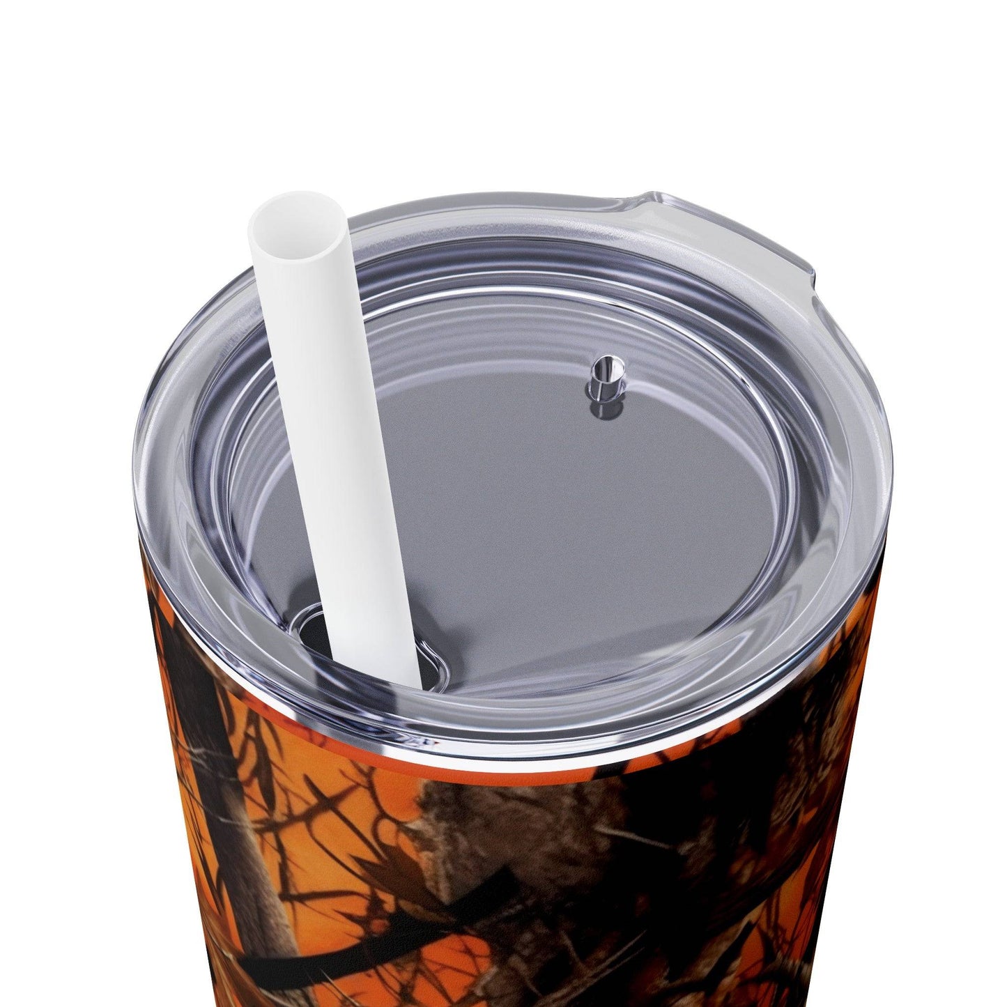 Skinny Tumbler with Straw, 20oz - Eerie Coffee Company