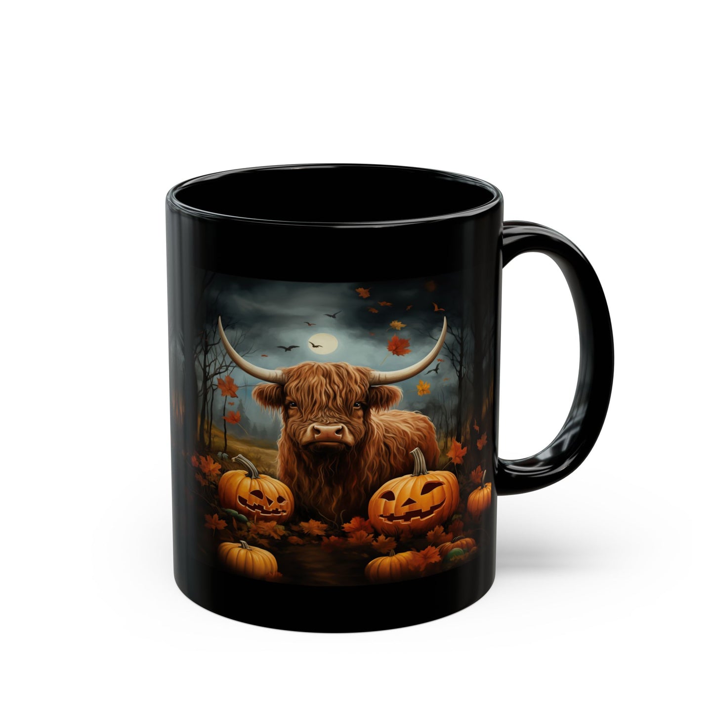 Mug - Eerie Coffee Halloween Pumpkin Patch Bull Mug