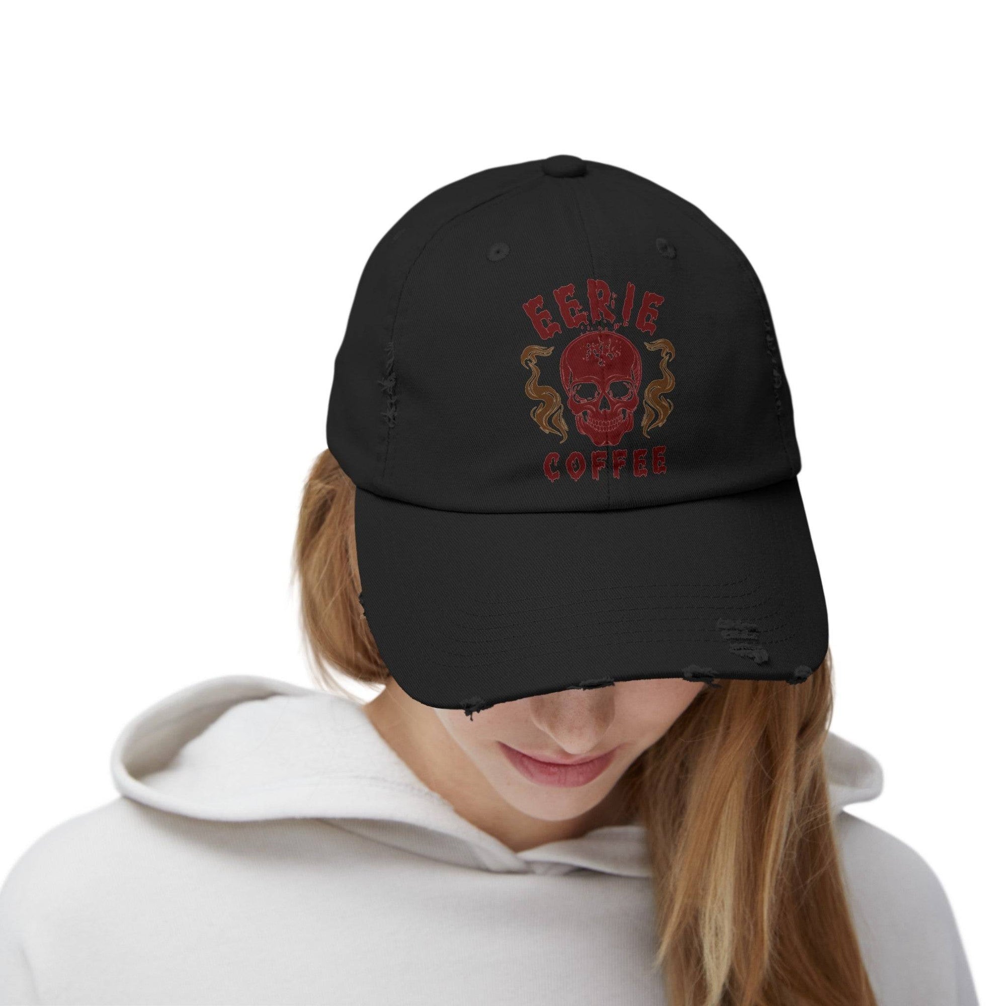 ECC branded Unisex Distressed Cap