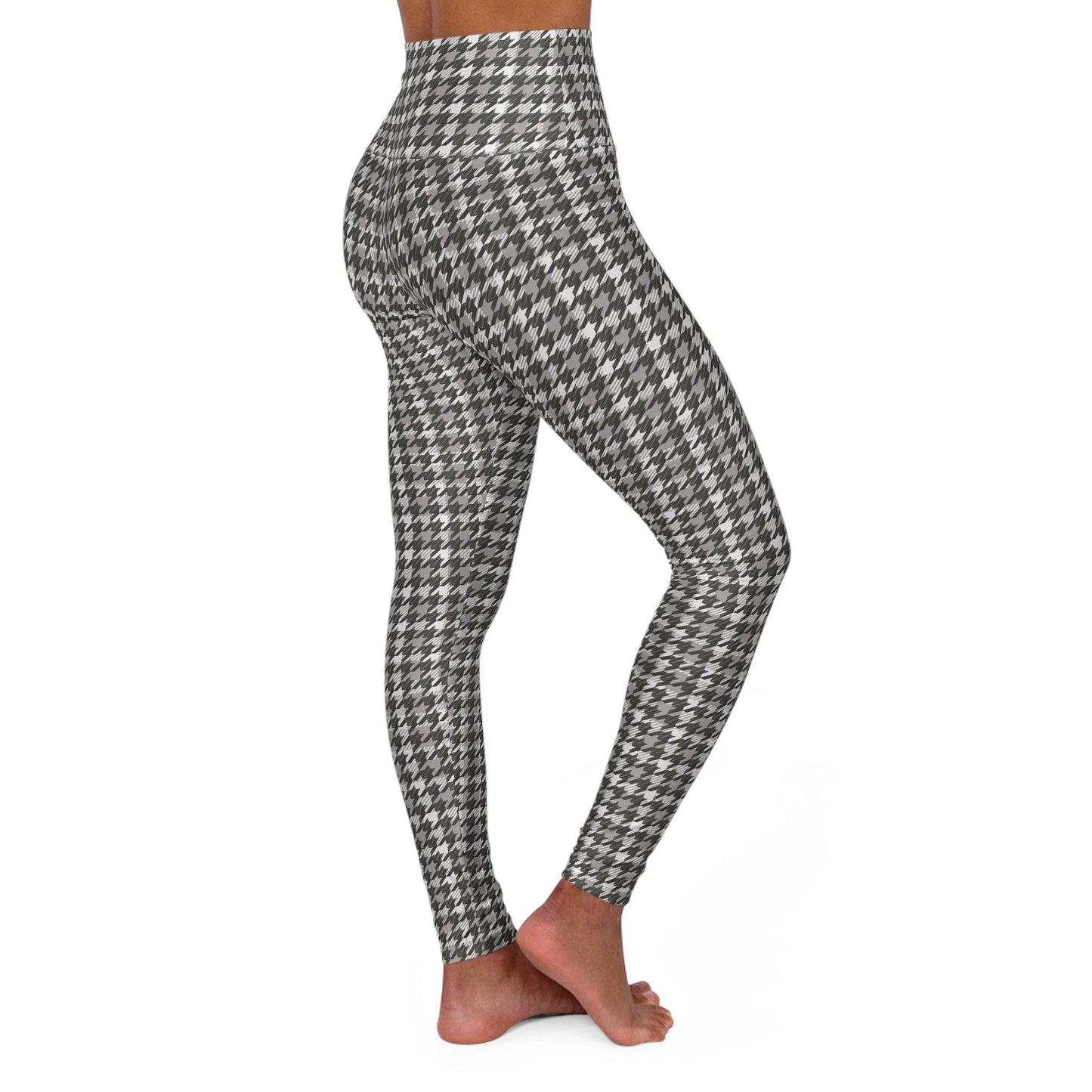 Houndstooth Pattern High Waisted Women's Leggings