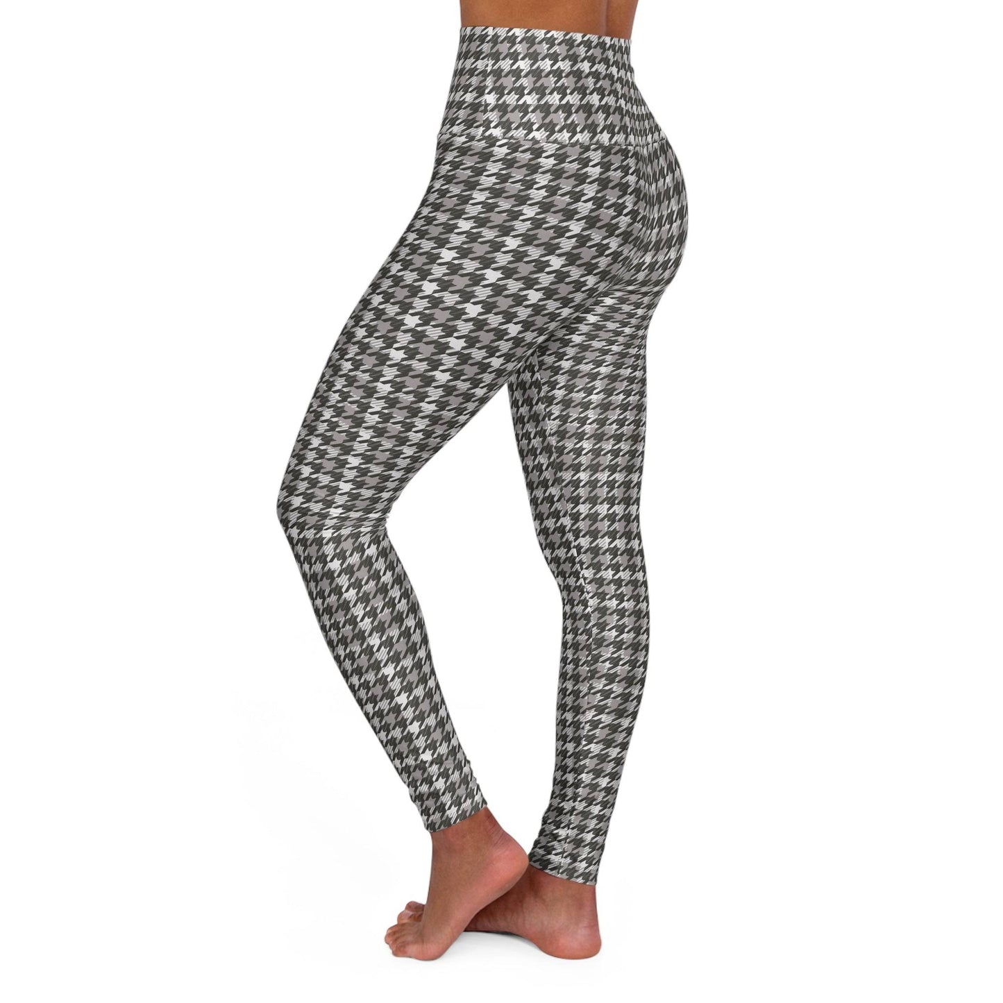 Houndstooth Pattern High Waisted Women's Leggings