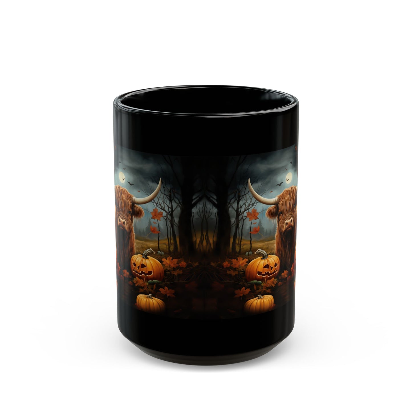 Mug - Eerie Coffee Halloween Pumpkin Patch Bull Mug