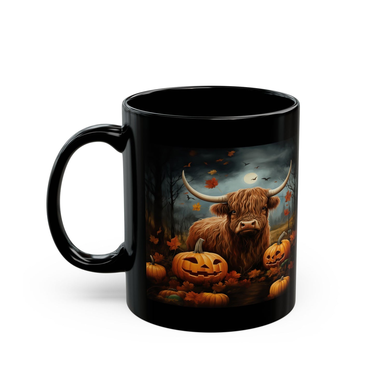 Mug - Eerie Coffee Halloween Pumpkin Patch Bull Mug