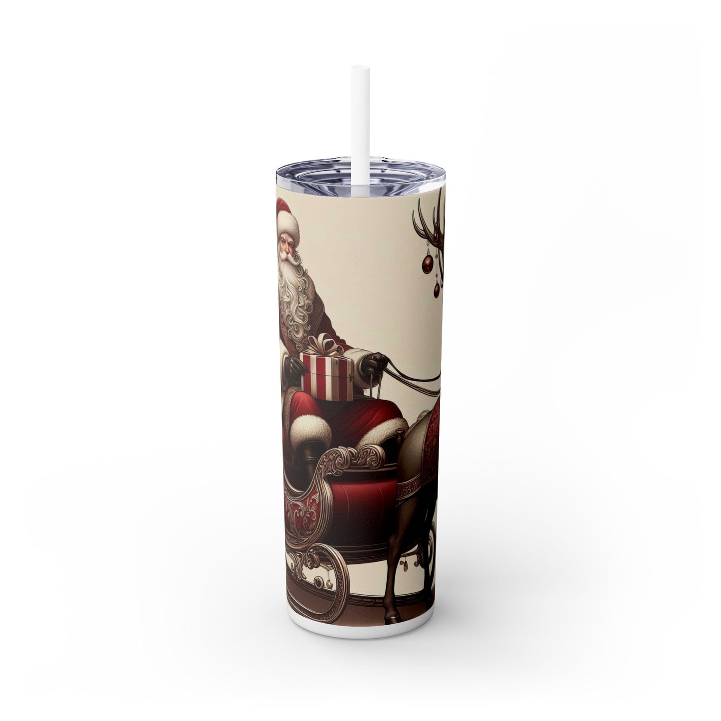 Santa Claus Christmas Skinny Tumbler