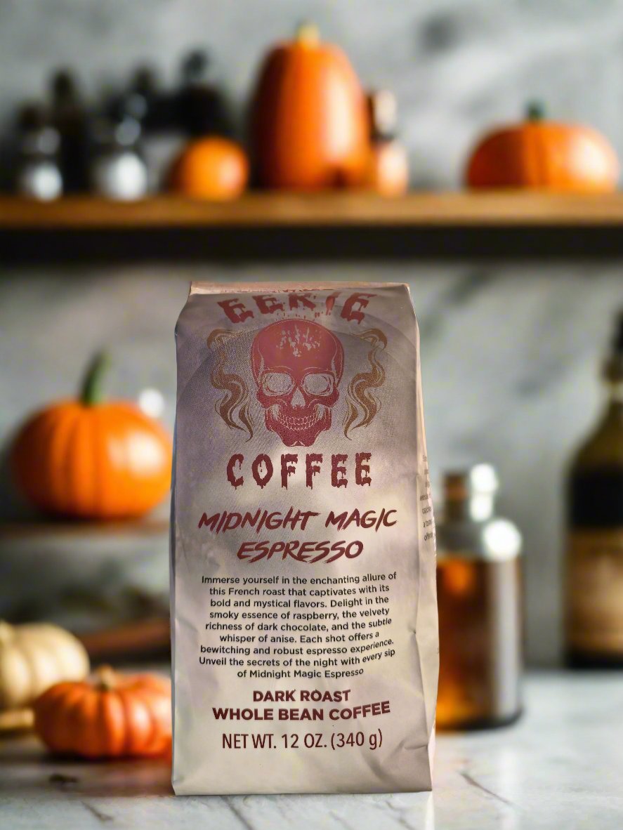 Midnight Magic | Espresso dark roast coffee beans | Eerie Coffee Company