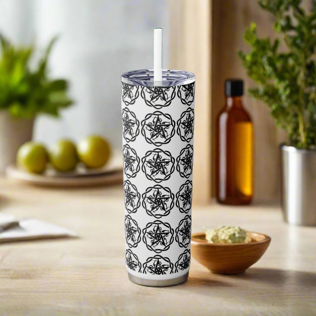 Skinny Tumbler with Straw, 20oz - Eerie Coffee Company