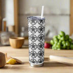 Skinny Tumbler with Straw, 20oz - Eerie Coffee Company